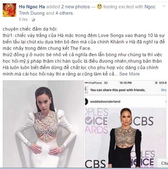 Ho Ngoc Ha len tieng ve chiec vay Jennifer Lopez da mac hinh anh 1