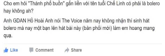 Tranh cai viec The Voice loai bolero van co 'Thanh pho buon' hinh anh 1