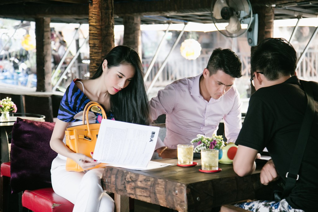 Cong Vinh, Thuy Tien ghi hinh cho kenh truyen hinh nuoc ngoai hinh anh 3