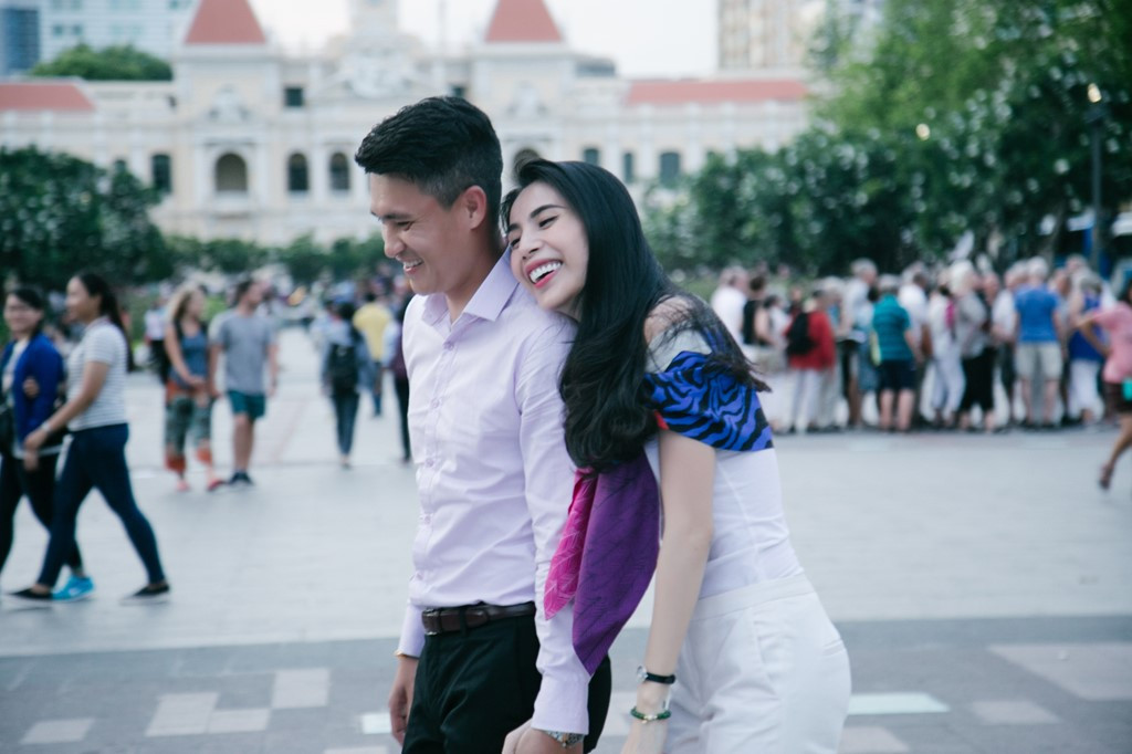 Cong Vinh, Thuy Tien ghi hinh cho kenh truyen hinh nuoc ngoai hinh anh 7