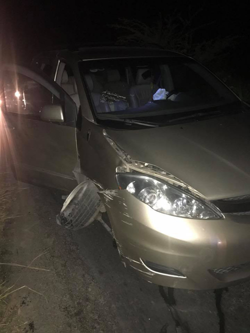 nhật kim anh gặp tai nạn xe hơi