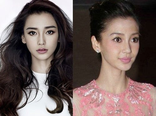 Bông hồng lai Angelababy vốn được fan rất ngưỡng mộ vì vẻ đẹp không tì vết, tuy nhiên, trong nhiều tấm ảnh chưa được chỉnh sửa bị chia sẻ trên mạng, cô để lộ phần cằm kém tự nhiên, thân hình gầy gò, thiếu cân đối.