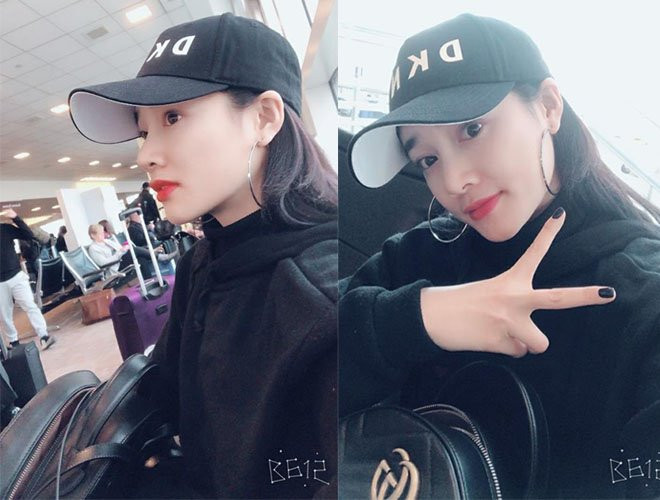 Trường Giang bị lộ chuyện từng tán tỉnh, yêu đương hoa khôi Nam Em vào giữa tháng 3/2018. Thời điểm đó, Trường Giang đang đi lưu diễn Mỹ, có Nhã Phương tháp tùng. Khi nam nghệ sĩ xảy ra scandal, Nhã Phương một mình về Việt Nam hôm 20/3 còn anh về sau. Trên trang cá nhân, Nhã Phương đăng ảnh nhí nhảnh chia sẻ với khán giả.