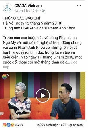 CSAGA xin loi sau cuoc tro chuyen gay tranh cai voi Pham Anh Khoa hinh anh 1