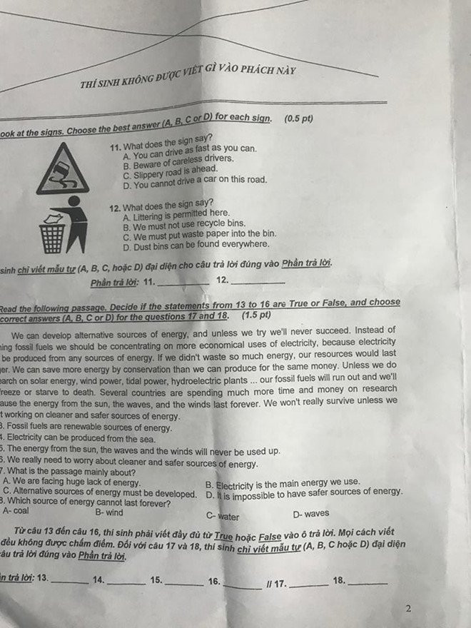 De thi va bai giai mon Tieng Anh vao lop 10 o Sai Gon hinh anh 2