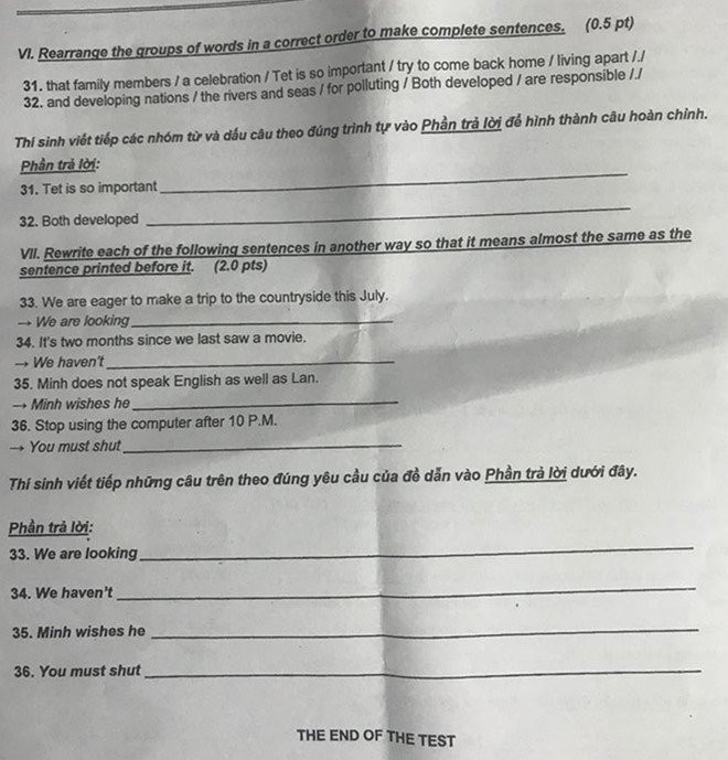 De thi va bai giai mon Tieng Anh vao lop 10 o Sai Gon hinh anh 4