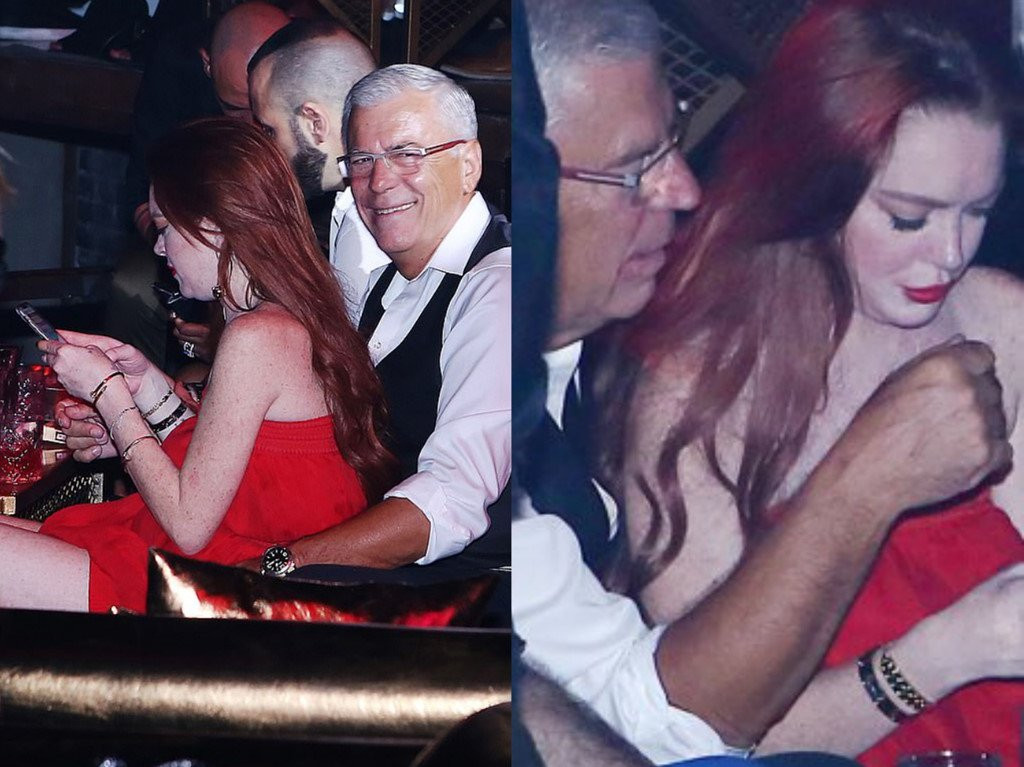 Lindsay Lohan tinh tu ben nguoi dan ong lon tuoi trong hop dem hinh anh 2