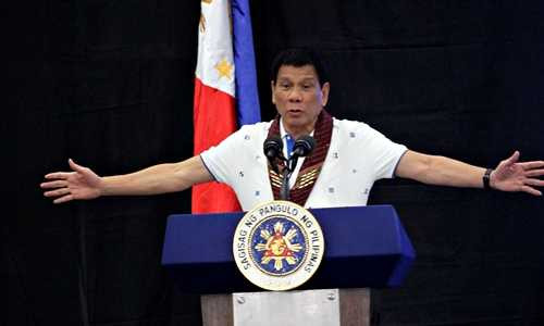 Tổng thống Philippines Rodrigo Duterte. Ảnh: Reuters.