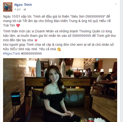 Ngọc Trinh mời gọi đại gia mua siêu sim ảnh 1