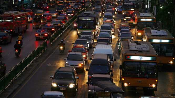 Bangkok trong giờ cao điểm tối - Ảnh: Getty