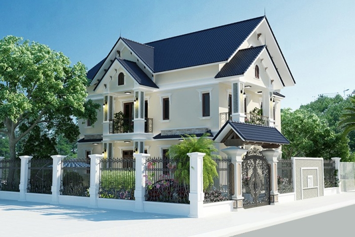 Mẫu thiết kế biệt thự vườn 2 tầng mái thái - Anh Thành, Quảng Ninh CÔNG TY  CỔ PHẦN KIẾN TRÚC XÂY DỰNG VIỆT HOME