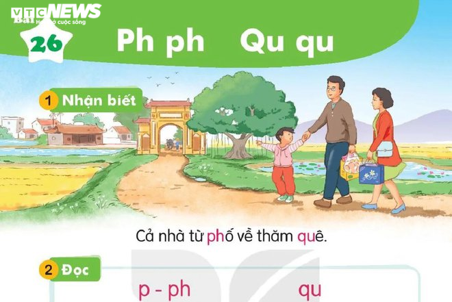 Tranh luận chữ P trong sách giáo khoa Tiếng Việt 1