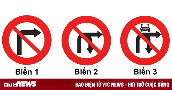 Biển nào cấm các phương tiện giao thông đường bộ rẽ phải?
