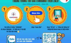 EVNHANOI ra mắt trang Zalo nhằm phục vụ khách hàng sử dụng điện