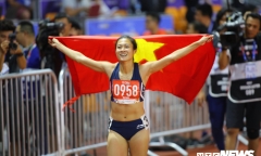 Video: 'Nữ hoàng tốc độ' Lê Tú Chinh thắng VĐV Philippines 0,01 giây, giành HCV SEA Games