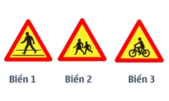 Biển nào báo hiệu gần đến đoạn đường thường có trẻ em đi ngang qua?