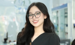Vẻ đẹp rạng ngời của hoa khôi trường Báo