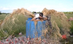 Cho kẹo mentos vào 1.000 lít coca và cái kết khủng khiếp