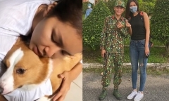 Minh Tú rưng rưng khi được về nhà sau 14 ngày cách ly tập trung