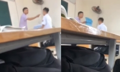 Tạm đình chỉ thầy giáo xưng hô 'mày - tao', bóp cằm học sinh trước lớp