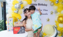 Diễn viên Nguyệt Ánh tự tay tổ chức tiệc sinh nhật tròn 4 tuổi cho con trai
