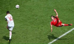 Siêu phẩm vô lê đẹp nhất Euro 2016 của Shaqiri