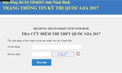 Ninh Bình công bố địa chỉ tra cứu điểm thi THPT Quốc gia 2017