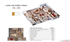 'Nhà sang không gian rộng' cùng căn hộ 4 ngủ tại Diamond – Goldmark City