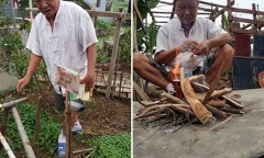 Ông lão si tình ở Hà Nội dựng cả khu vườn tình yêu tặng vợ quá cố