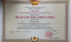 Truy tặng Huân chương Chiến công cho Đại uý công an hy sinh khi chống dịch