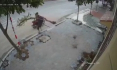 Đôi nam nữ trộm cây trước cửa nhà dân giữa ban ngày ở Hải Dương