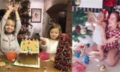 Ngắm 'cậu ấm cô chiêu' nhà sao Việt tự tay trang trí Noel