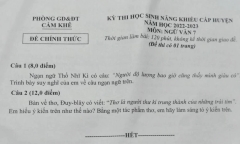 Đề Văn lớp 7 'khó như thi học sinh giỏi quốc gia', Phòng GD&ĐT lên tiếng