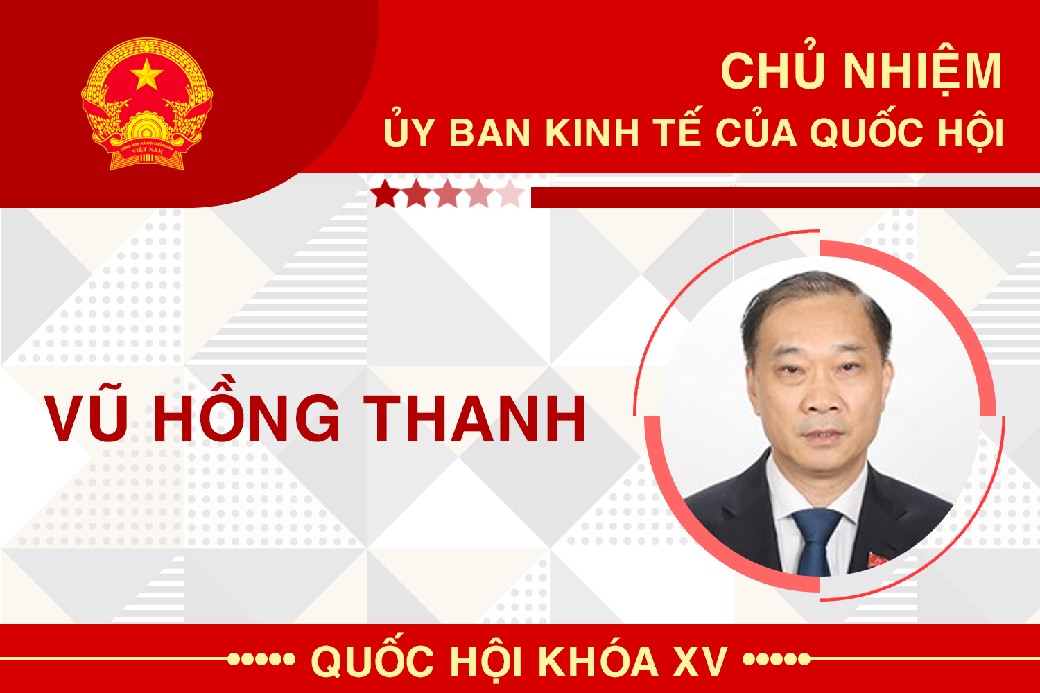 Infographic: Sự nghiệp Chủ nhiệm Ủy ban kinh tế của Quốc hội Vũ Hồng Thanh