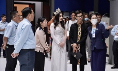 Hoa hậu Phan Kim Oanh trở lại Myanmar sau 7 tháng đăng quang