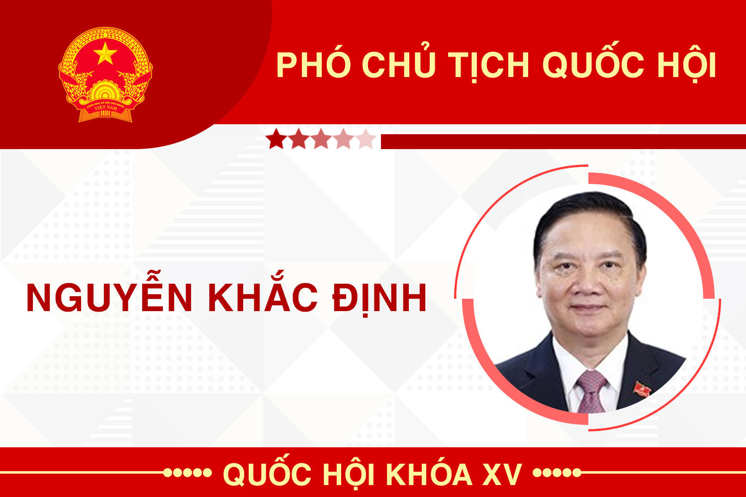 Infographic: Sự nghiệp Phó Chủ tịch Quốc hội Nguyễn Khắc Định