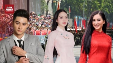 Hoa hậu Tiểu Vy, Thanh Thuỷ chia sẻ xúc động trong lễ diễu hành diễu binh 30/4