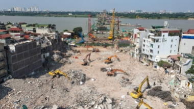 Hà Nội tăng tốc giải phóng mặt bằng thi công cầu Trần Hưng Đạo