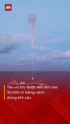Nguyên mẫu tàu vũ trụ được kéo lên cao 30.000m bằng cách dùng khí cầu