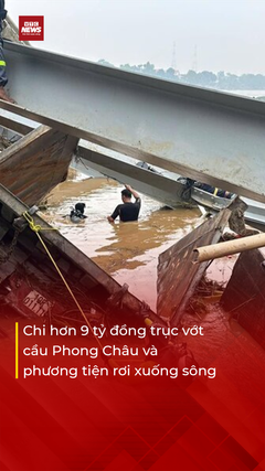 Chi 9,13 tỷ để trục vớt các phương tiện và nhịp cầu Phong Châu bị rơi xuống sông