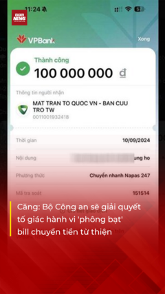 Bộ Công an sẽ giải quyết tố giác hành vi làm giả bill chuyển tiền từ thiện