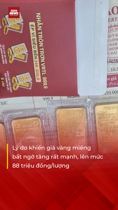 Lý do khiến giá vàng miếng bất ngờ tăng rất mạnh, lên mức 88 triệu đồng/ lượng