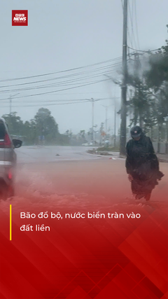 Huế: Bão Trà Mi đổ bộ, nước biển tràn vào đất liền