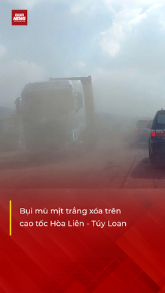 Bụi mù mịt trắng xóa chắn tầm nhìn trên cao tốc Hòa Liên - Túy Loan 