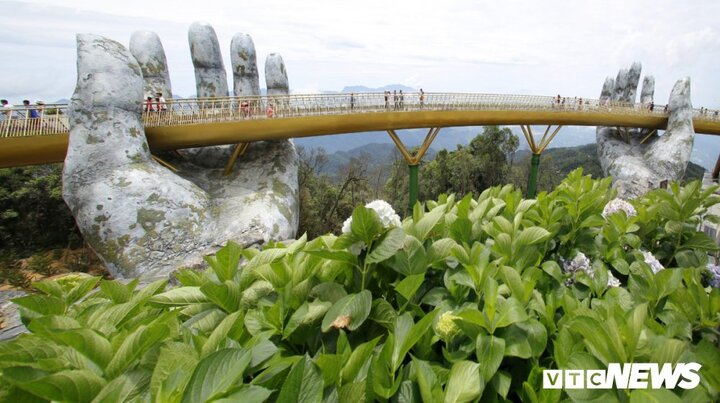 Ảnh: Chiêm ngưỡng cây cầu Vàng độc đáo nằm trên bàn tay khổng lồ ở Đà Nẵng