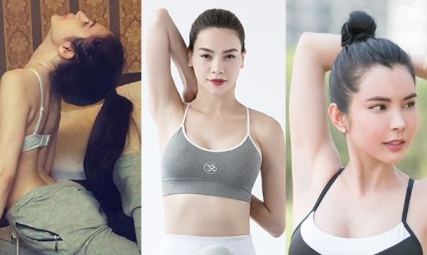 Hồ Ngọc Hà, Angela Phương Trinh, Huỳnh Vy khoe dáng thon gọn nhờ yoga