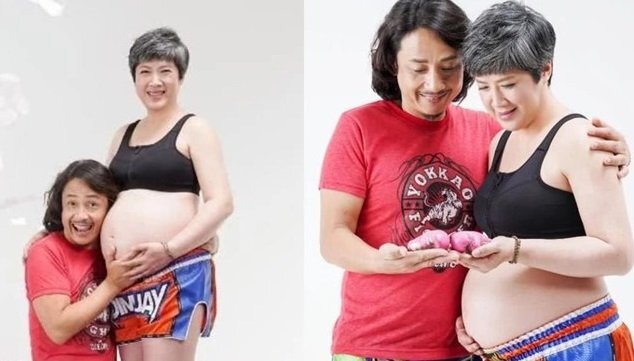 Sao TVB khoe vợ tóc hoa râm, mang bầu lớn ở tuổi 52