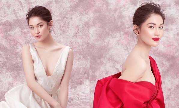 Á hậu Thùy Dung diện váy xẻ sâu, táo bạo khoe vòng 1 gợi cảm trong loạt ảnh mừng sinh nhật