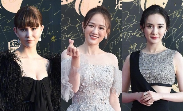 Trần Kiều Ân - Dương Mịch gợi cảm trên thảm đỏ, vợ Châu Kiệt Luân bị chê già