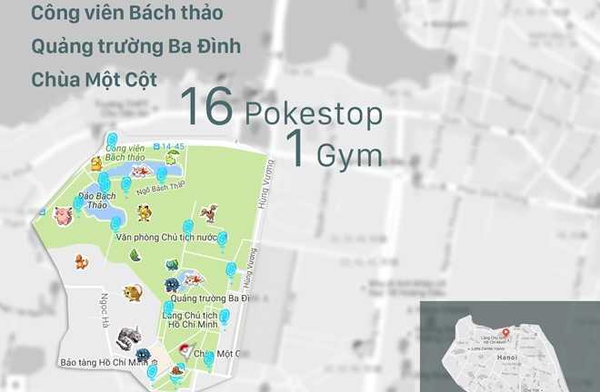 'Săn' những địa điểm tập trung nhiều Pokemon nhất tại Việt Nam